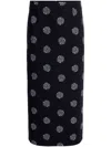 Cinq À Sept Malti Polka-dot Pencil Skirt In Black