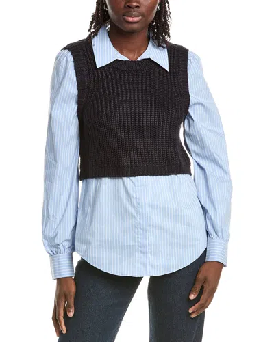 Cinq À Sept Mara Shaker Pullover In Multi