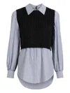 Cinq À Sept Mara Shaker Vest Top In Black