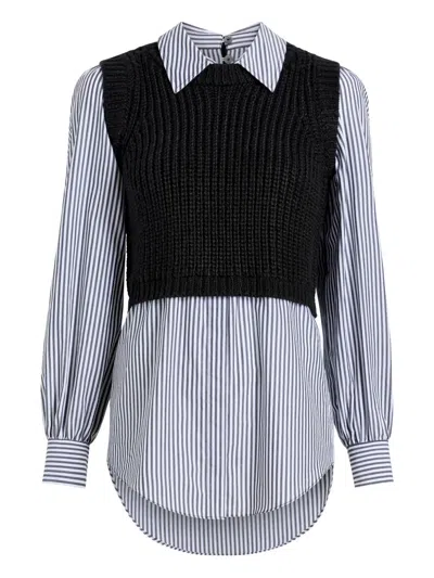 Cinq À Sept Mara Shaker Vest Top In Black