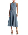 Cinq À Sept Cinq A Sept Margaret Sleeveless Denim Midi Dress