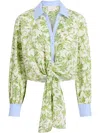 Cinq À Sept Cinq A Sept Ivy Paisley Poplin Blouse In Green