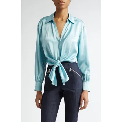 Cinq À Sept Cinq A Sept Mariana Silk Top In Morning Sky