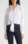 Cinq À Sept Cinq A Sept Cutout Embroidery Marianna Top In White