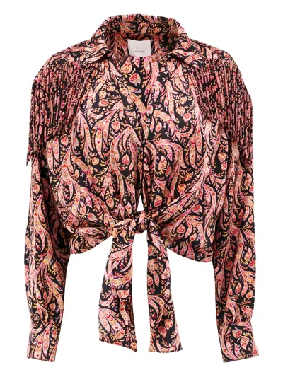 Cinq À Sept Marianna Paisley-print Top In Pink