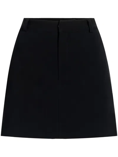 Cinq À Sept Marie Pressed-crease Crepe Skorts In Black