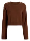 Cinq À Sept Marla Buttoned Sweater In Brown