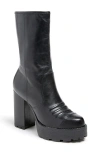 Cinq À Sept Marley Lug Sole Platform Boot In Black