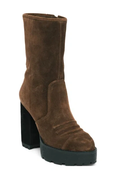 Cinq À Sept Marley Lug Sole Platform Boot In Brown