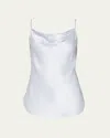 Cinq À Sept Marta Cowl-neck Silk Camisole In Icicle