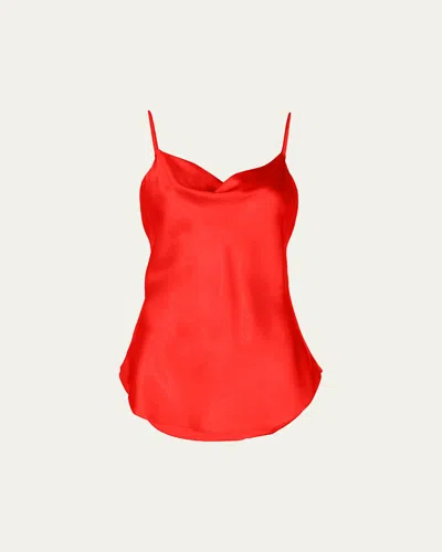 Cinq À Sept Marta Cowl-neck Silk Camisole In Multi