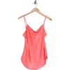 Cinq À Sept Marta Silk Camisole In Neon Coral