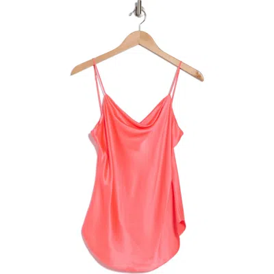 Cinq À Sept Marta Silk Camisole In Neon Coral