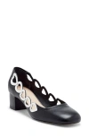 Cinq À Sept Martine Block Heel Pump In Black/ivory