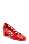 Cinq À Sept Martine Block Heel Pump In Cardinal