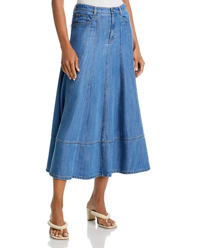 Cinq À Sept Cinq A Sept Mathilde Denim A Line Skirt In Blue