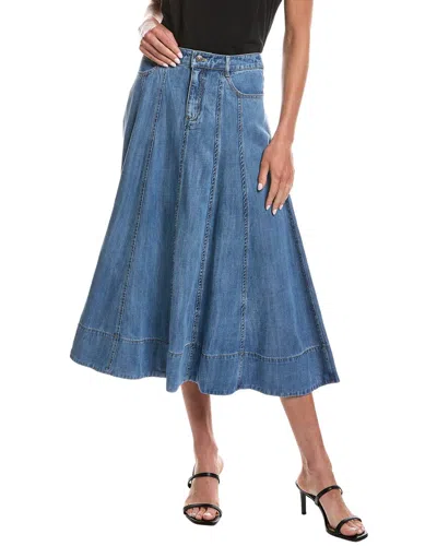 Cinq À Sept Mathilde Denim Maxi Skirt In Blue