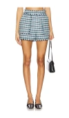 Cinq À Sept Matilda Tweed Allen Short In Navy Multi
