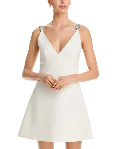 Cinq À Sept Mattison Rhinestone Strap Minidress In White