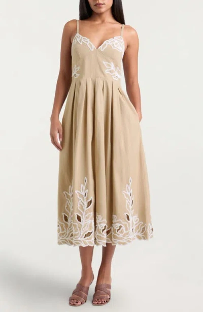 CINQ À SEPT CINQ À SEPT MAUDE EMBROIDERED A-LINE DRESS