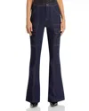 Cinq À Sept Maurice High-rise Stretch Flare Cargo Jeans In Indigo In Blue