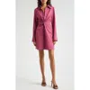 Cinq À Sept Mckenna Twist-front Collared Dress In Dark Ube