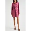 Cinq À Sept Mckenna Twist-front Collared Dress In Dark Ube