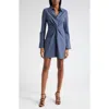 Cinq À Sept Mckenna Twist-front Collared Dress In Shadow
