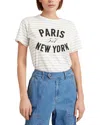 Cinq À Sept Cinq A Sept Melange Striped Cotton Paris Tee In Multi