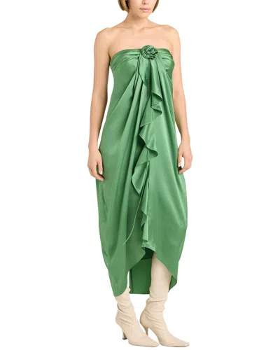 Cinq À Sept Meredith Silk Dress In Green
