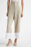 Cinq À Sept Mesa Wide Cuff Pants In Neutral
