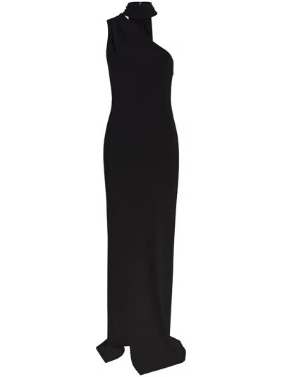 Cinq À Sept Mia One-shoulder Gown In Black