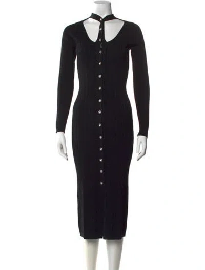 Pre-owned Cinq À Sept Midi Length Dress In Black