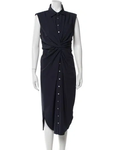 Pre-owned Cinq À Sept Midi Length Dress In Blue
