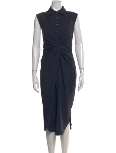 Pre-owned Cinq À Sept Midi Length Dress In Blue