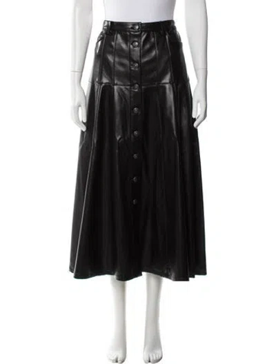 Pre-owned Cinq À Sept Midi Length Skirt In Black