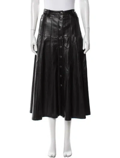 Pre-owned Cinq À Sept Midi Length Skirt In Black