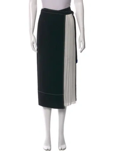 Pre-owned Cinq À Sept Midi Length Skirt In Black