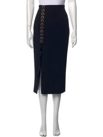 Pre-owned Cinq À Sept Midi Length Skirt In Black