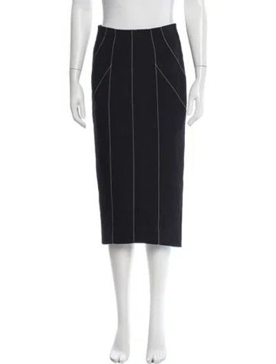 Pre-owned Cinq À Sept Midi Length Skirt In Black