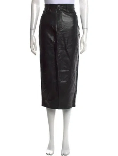 Pre-owned Cinq À Sept Midi Length Skirt In Black