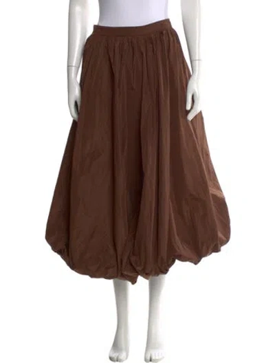 Pre-owned Cinq À Sept Midi Length Skirt In Brown