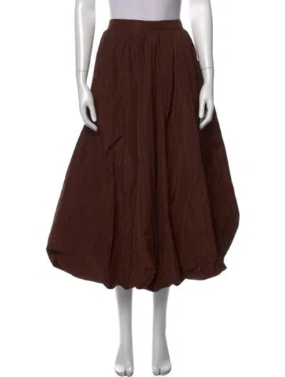 Pre-owned Cinq À Sept Midi Length Skirt In Brown