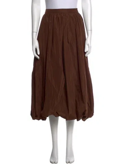 Pre-owned Cinq À Sept Midi Length Skirt In Brown