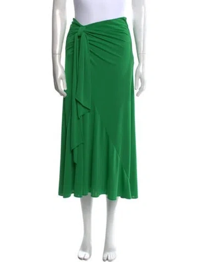 Pre-owned Cinq À Sept Midi Length Skirt In Green