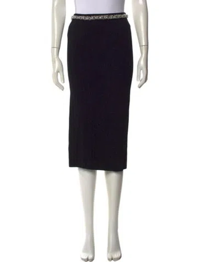 Pre-owned Cinq À Sept Midi Length Skirt W/ Tags In Black