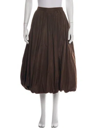 Pre-owned Cinq À Sept Midi Length Skirt W/ Tags In Brown