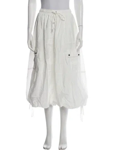 Pre-owned Cinq À Sept Midi Length Skirt In White