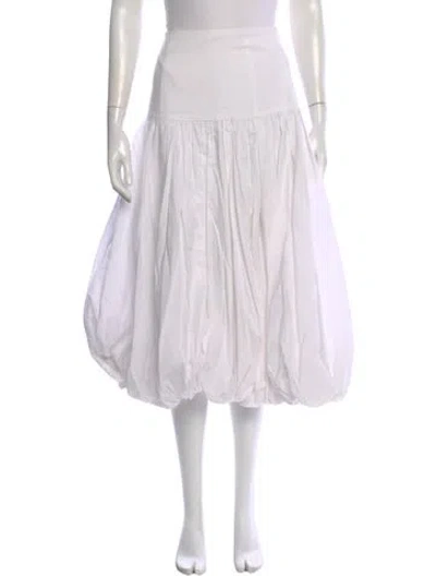 Pre-owned Cinq À Sept Midi Length Skirt In White