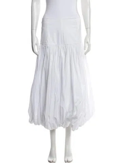 Pre-owned Cinq À Sept Midi Length Skirt In White
